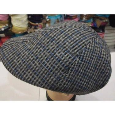 Imagem de Boné Boina Italiana Estilo Conde Europeu Hexagonal - oem, Xadrez bege 