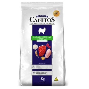 Imagem de Ração Cachorro Adulto Canitos Premium 1kg Raças Peq e Med - Canitos Ad