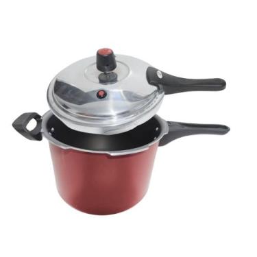 Imagem de Panela De Pressão Teflon Rouge 4.5 L  Fechamento Externo - Marcolar