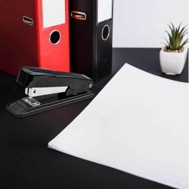 Imagem de Grampeador Papel Profissional Escritório Preto Até 25 Folhas - KOKAY, 
