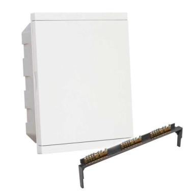 Imagem de Kit Quadro Distribuição Embutir para 18 Disjuntores e Barramento Strah