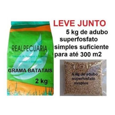 Imagem de Sementes De Grama Batatais 2 Kg + 5kg De Adubo - Realpecuaria