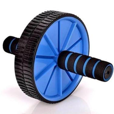 Imagem de Rolo Roda Abdominal Exercício Azul Academia Musculação - Braslu, Verme