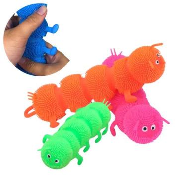 Imagem de Squishy Anti Stress Centopeia c/ Luz - Daicommerce, Centopeia, Verde