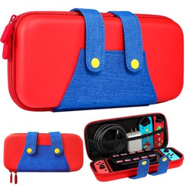 Imagem de oqpa for Carrying Case for Nintendo Switch/ Switch OLED Travel Carry Cases for Girls Boys Kids Cute Kawaii Cartoon Character Anime Protective Hard Shell Cover Storage Bag, Maliao