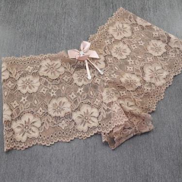 Imagem de Caleçon shortinho cueca feminina em renda transpartente sensual - Calc