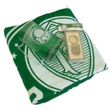 Imagem de Kit Palmeiras - Caneca / Toalha / Chaveiro - Oficial, Único, Verde