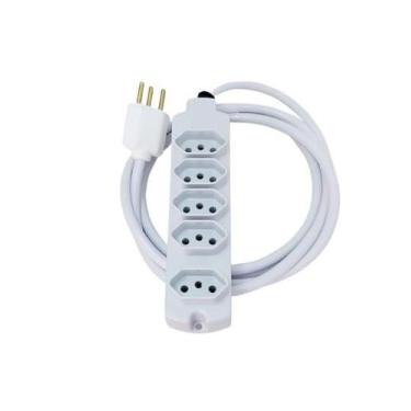 Imagem de Extensão Elétrica 5t 10a/20a Reforçada 2 M Pp 2x2,5mm Branca - Margiri