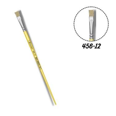 Imagem de Pincel Condor 456-12 Chato Pelo Natural Cabo Longo