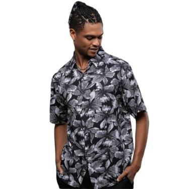 Imagem de Camisa Masculina Fatal Viscose Estampada Preta 29529 Preto-Masculino