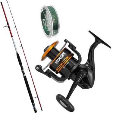 Imagem de Kit Pesca Molinete Venza 3000 Drag 6Kg Vara Shimano Cruzar 2,10mts E L