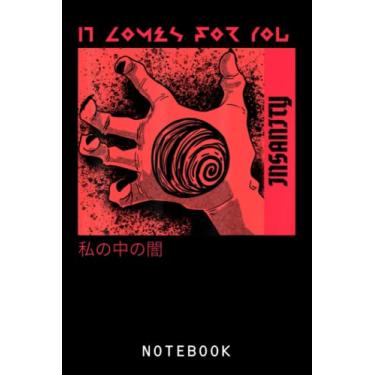 Imagem de Japanese Aesthetic Vaporwave E-Girl Insanity Anime Manga Journal Notebook: Lined 6x9 120 Pages Notebook, Cute Anime Girl Diary Or Notepad For Sketching And Writing, Gift For All Anime Lovers