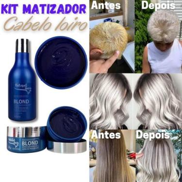 Imagem de Kit Blond Matizador Desamarelador Cabelo Loiro Natural Hair