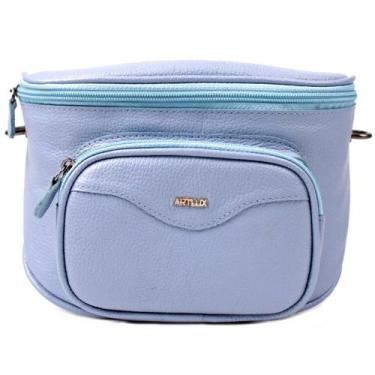 Imagem de Pochete Guaiaca Colors em Couro Artlux 9049, Azul