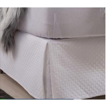 Imagem de Saia box casal padrão impermeável - Borgon, Branco