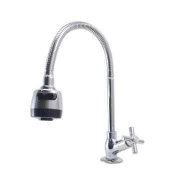 Imagem de Torneira Gourmet Metal Inox Pia Cozinha Mesa / Bancada Luxo C-34 FP - 