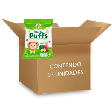 Imagem de Biscoito de Arroz Mini Puffs Brócolis e Maçã Zero Glúten, Integral Nha