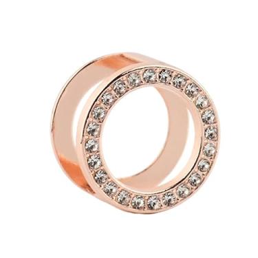 Imagem de Broche de anel de seda redondo de strass para mulheres delicado círculo de cristal xale cachecóis fivela fecho clipe anéis broches moda vestido acessórios joias, Medium, Zinco, Sem Pedra Preciosa