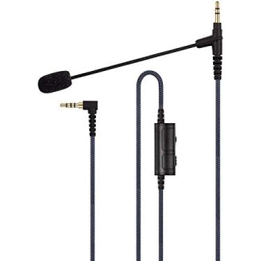 Imagem de Microfone Cable Boom compatível com HyperX Cloud Flight | Fone de ouvido com conector de 3,5 mm – Controle de volume para controle Playstation PS4 ou Xbox One, PC, tablet, laptop, smartphone –