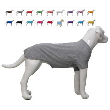 Imagem de Lovelonglong Roupas para animais de estimação fantasias de cachorro roupas de dachshund camisetas em branco para cães Dachshund, Corgi 100% algodão cinza D-GG