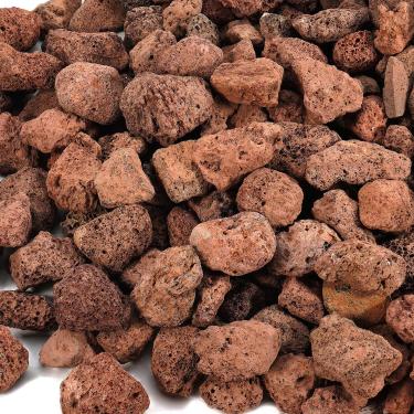 Imagem de Rochas vulcânicas vermelhas de 4,5 kg para fogueiras, lareiras, perfeitas para conjuntos de troncos a gás, churrasqueiras a gás, design paisagístico, 0,8 a 1,2 polegadas, adequado para aplicações