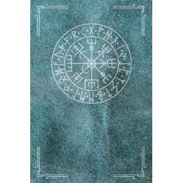 Imagem de Norse Pagan Notebook: Softcover Blank Lined Journal, Viking Notebook, Rune Book, Helm of Awe Rune, Aegishjalmur