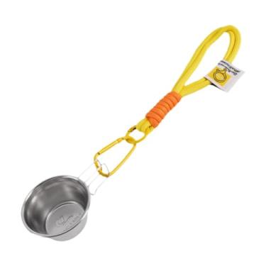 Imagem de Deevoka Copo de acampamento, tigela de isca de pesca, xícara de chá, caixa de comida de peixe versátil, acessórios de pesca para caminhadas, Amarelo