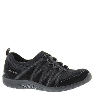 Imagem de Skechers Relaxed Fit Reggae Fest Big Adventure Womens Slip On Bungee Sneakers Black 6.5