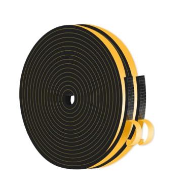 Imagem de MIKONIYA Vedação de Porta com Vedação Contra Intempéries, Vedação Contra Intempéries, À Prova de Som, Isolamento A Frio, Fita Isolante de Espuma Cr de Alta Densidade para Porta, Mo (1/4 Pol X 1/8 Pol