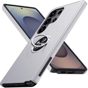 Imagem de Auiaphy Capa para Galaxy S2-5 Ultra, proteção de nível militar, capa à prova de choque para Samsung Galaxy S2-5 Ultra, ajuste fino com suporte magnético para carro para S2-5 Ultra, prata