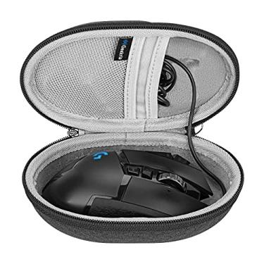 Imagem de Geekria Hard Mouse Case Compatible with Logitech G502 HERO/G502 SE Hero/G502 Lightspeed Mouse, Electronics Accessories with Cable Storage for Wireless Gaming Office Mouse (Dark Grey)