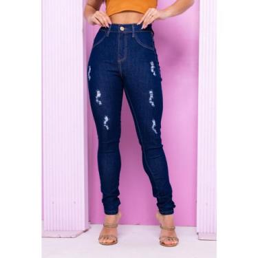 Imagem de Calça Jeans Feminina Skinny com Elastano Cintura Alta - Memorize Jeans
