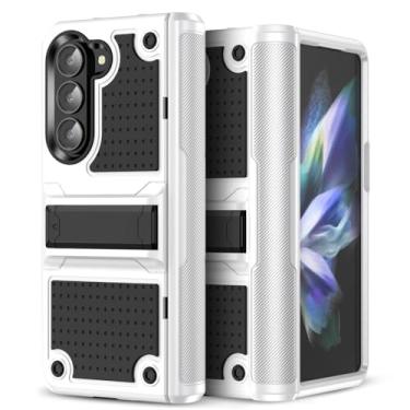 Imagem de Para Samsung Galaxy Z Fold5 Fold 5 Dobradiça à prova de choque Matte Feeling Case para Samsung Galaxy Z Fold5 Kickstand Capa de telefone celular, Z1, para Z Fold 5