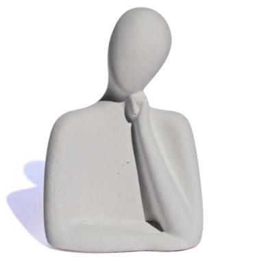 Imagem de Estátua Decorativa Família Mãe 8cm em Cimento Artesanal (Cinza)