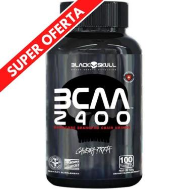 Imagem de BCAA 2400 Black Skull Suplemento de aminoácidos 100 Caps LLeucina, LIs