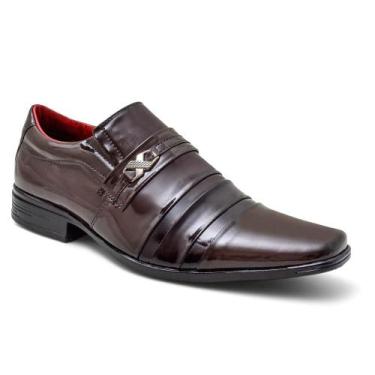 Imagem de Sapato Social Moderno Confortável Marrom - Bkarellus, Marrom, 44
