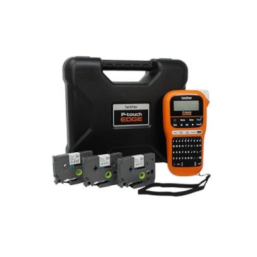 Imagem de Brother Kit de empreiteiro PT-E110BP: Impressora de etiquetas industrial portátil P-Touch mais 3 fitas (até etiquetas de 12 mm)