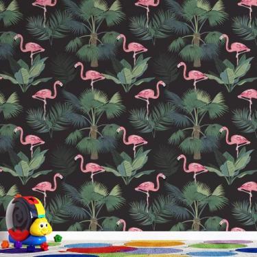 Imagem de Papel de Parede Vinílico Flamingos - AloPapers, 2,50m de largura, 2.30