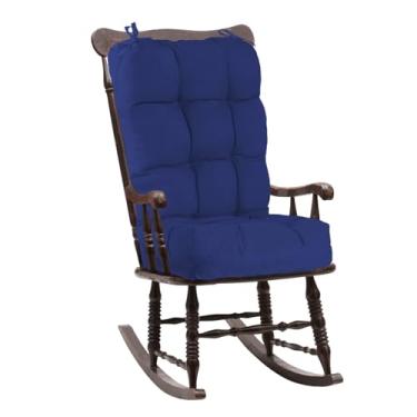 Imagem de Zorpupoa Conjunto de almofadas de cadeira de balanço, almofadas de cadeira de balanço espessas com laços, almofadas de assento macias adornadas nas costas e almofadas de assento para casa, cozinha,