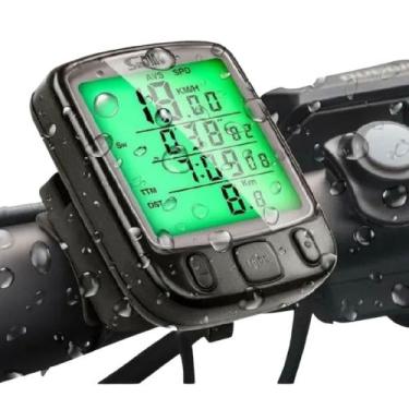 Imagem de Velocímetro Ciclocomputador de Bike 27 Funções com Led no Visor Acessó