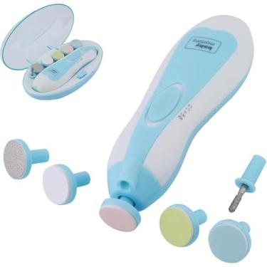 Imagem de Cortador Aparador de Unha Elétrico Para Bebê Criança Adulto Seguro Com Estojo - AZUL