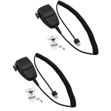 Imagem de Microfone portátil RJ45 com alto-falante de 8 pinos compatível com Motorola CDM1250 CM200 CM300 GM300 CDM750 CDM1550 PM400 GM300 GM338 GM950 M1225 XPR2500 Rádio HMN3596A PMMN4090 Pacote com 2)