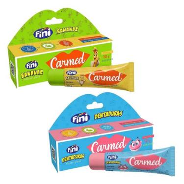 Imagem de Kit 2 Hidratante Labial Carmed Fini Bananas e Dentaduras