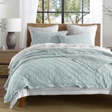 Imagem de Conjunto de edredões HORIMOTE HOME 100% linho Queen Size Pale-Turquesa