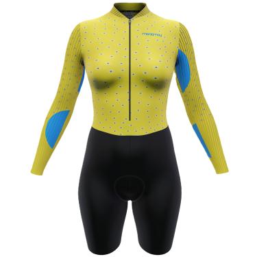 Imagem de Macaquinho Ciclismo Feminino Marcio May Moove Manga Longa Eyes