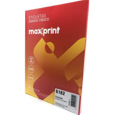 Imagem de Etiqueta 6182 Ink/Las 33,9X101,6Mm 100Fls Maxprint