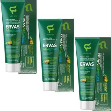 Imagem de 3 Pomada para Massagem Muscular Fashion Cosméticos Ervas Milagrosas Bi