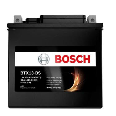 Imagem de Bateria Moto Bmw K1200 R 12v 13ah Bosch Btx13-bs (ytx14-bs)