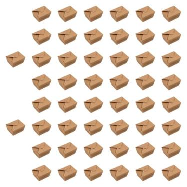 Imagem de IEUDNS 50x tigelas descartáveis ​​de papel kraft, embalagens de alimentos, suprimentos de cozinha, recipiente de papel, caixas de embalagem de alimentos para, 800ml