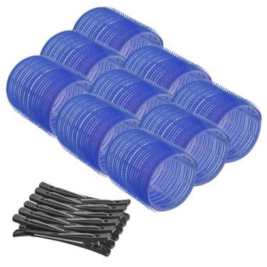 Imagem de Kit 9 Bobs Formador de Cachos Para Cabelo 52mm + 12 Clips Bico de Pato